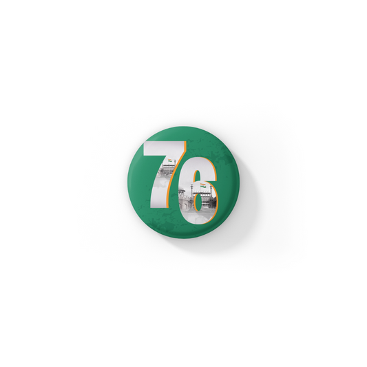 76th Independence Day Pin Button Badge