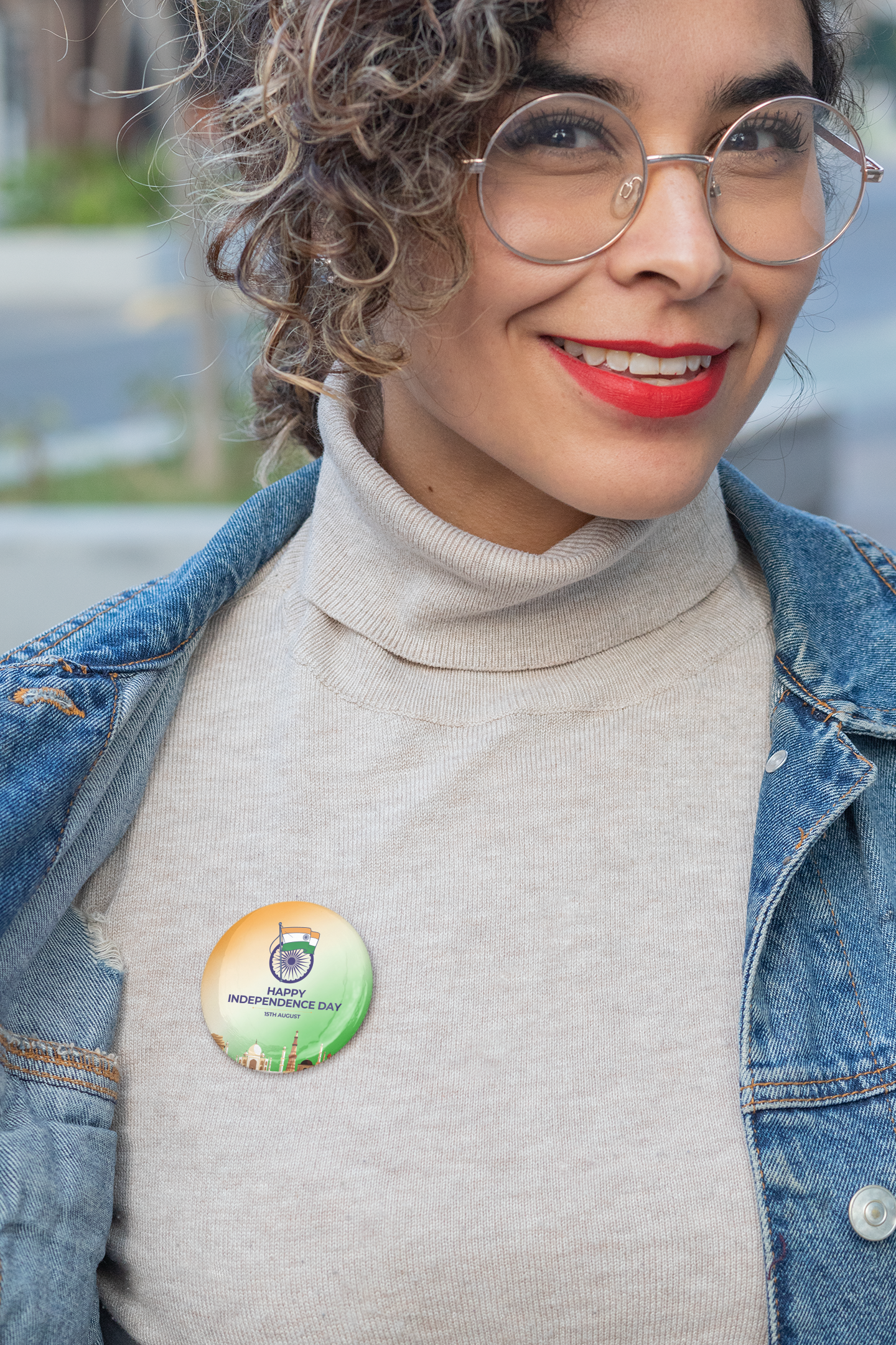 Happy Independence Day Pin Button Badge