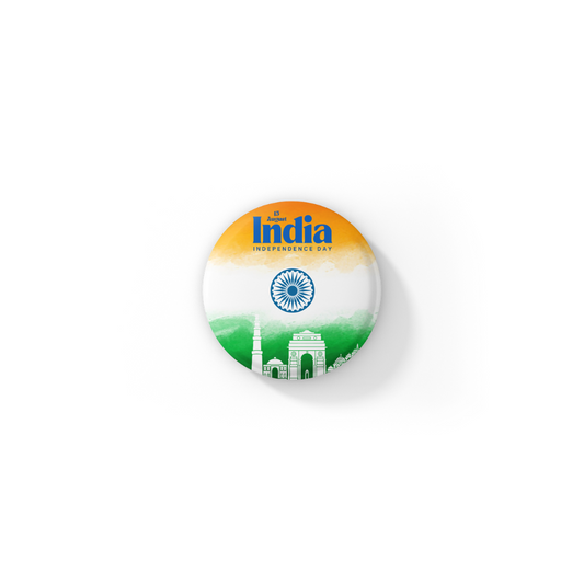 Indian Flag Pin Button Badge