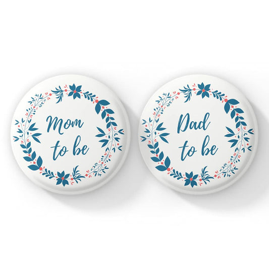 Mom to Be & Dad to Be Pin Button Badges for Baby Shower
