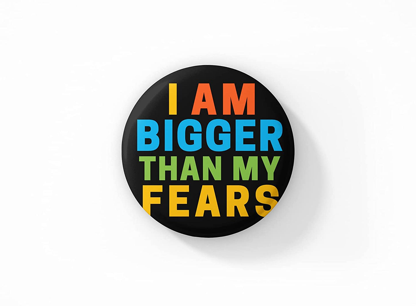 I M Bigger Than My Fears Pin Button Badge Black Pack of 1