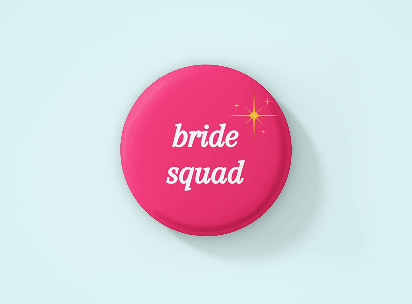 Bride Squad Pink Pin Button Badge Pack of 10