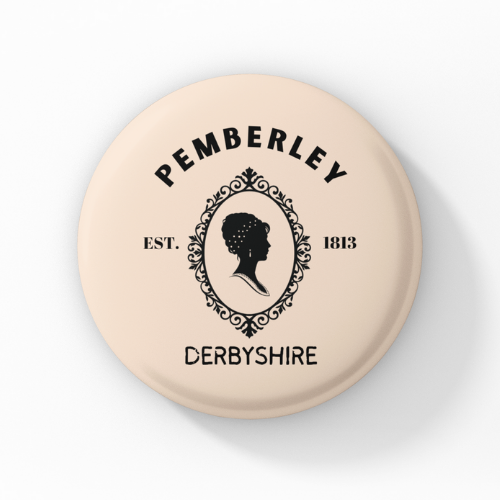 Pemberley Derbyshire Pin Badge Button