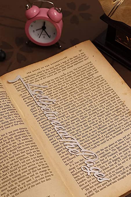 "Lost between the pages" Stainless Steel Metal Bookmark