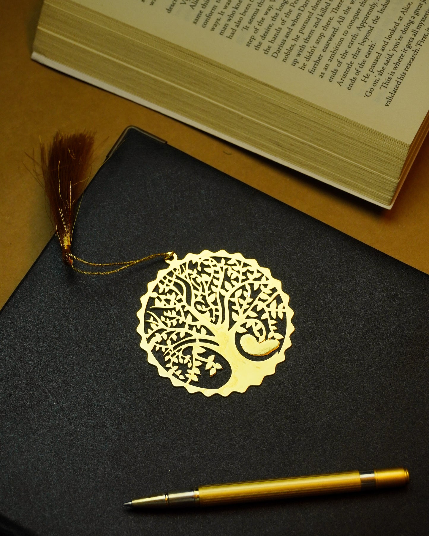 Circular Tree Brass Bookmark