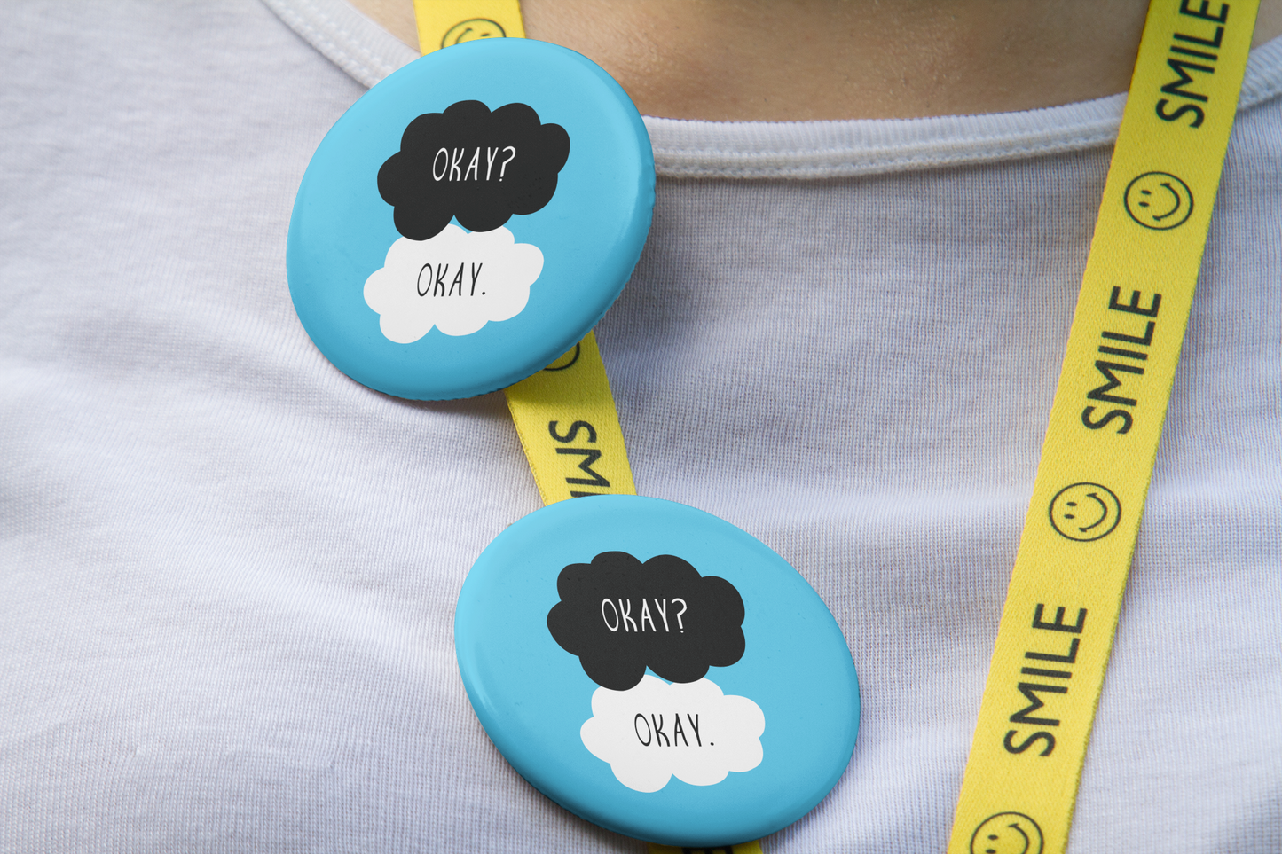 The Fault In Our Stars (TFIOS) - Okay? Okay. Pin Button Badge - Pack of 1
