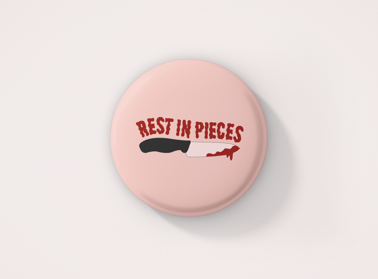 Halloween Rest in Pieces Pin Button Badge